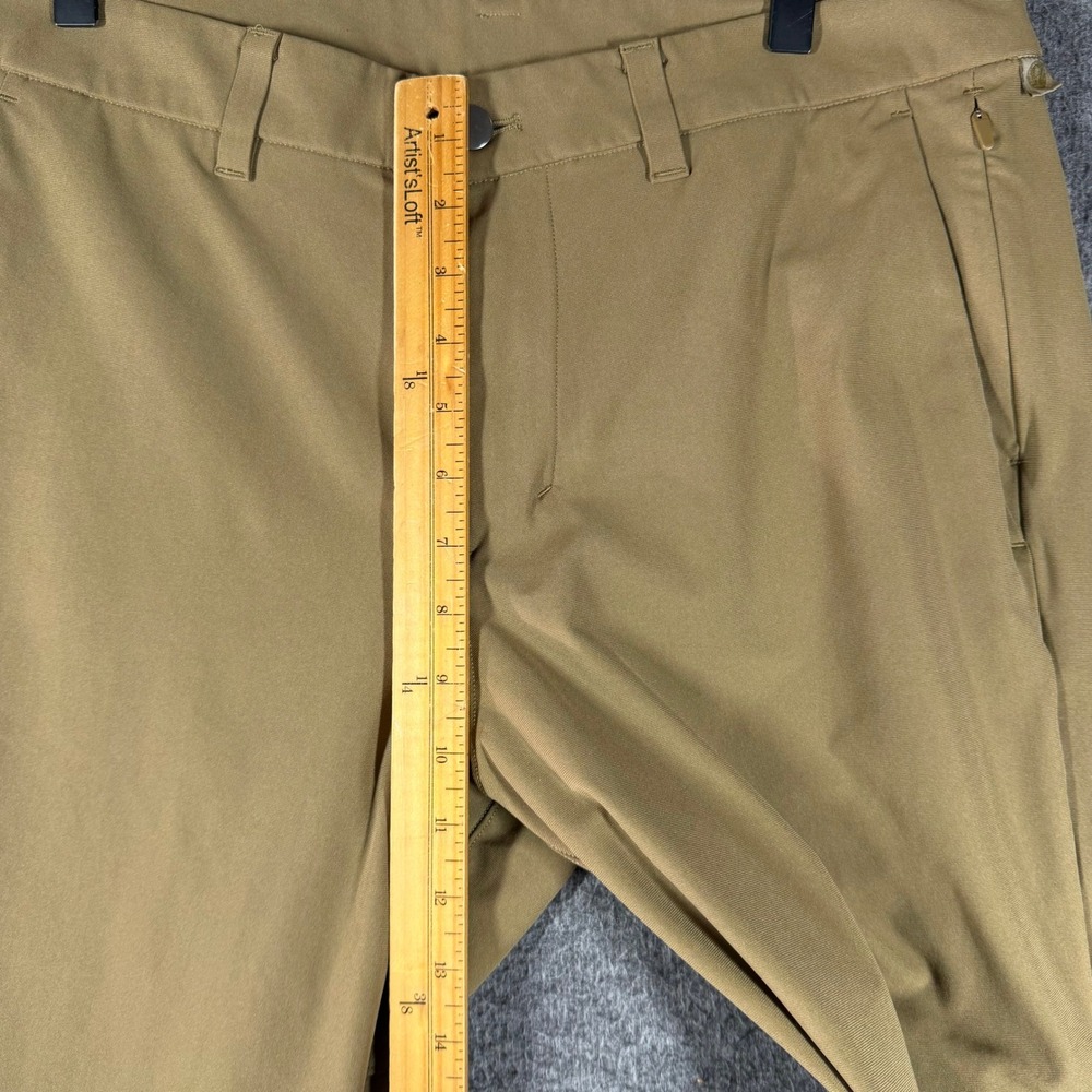 Lululemon Commission Slim Fit Pants Mens 34 Khaki Tan Technical Chino Trousers - Picture 6 of 13